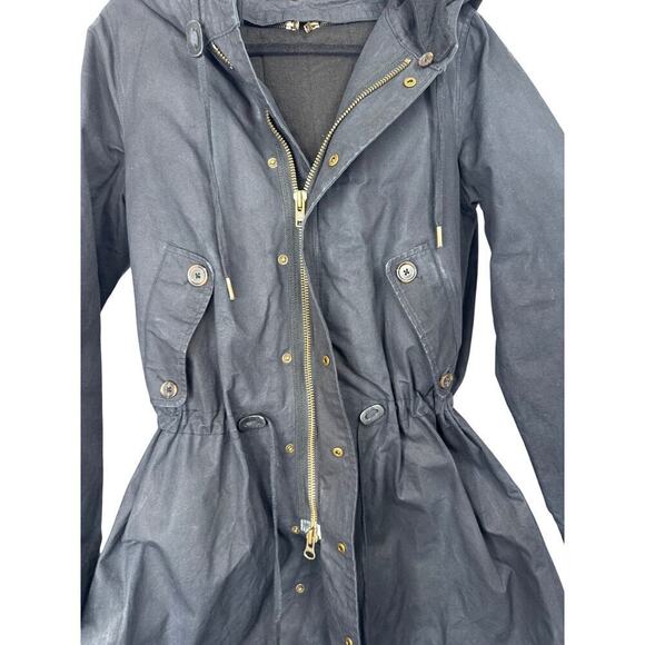 Nicholas K x Free People Byard Trench Coat with Waxed Cotton Size XS Like New - Picture 9 of 16